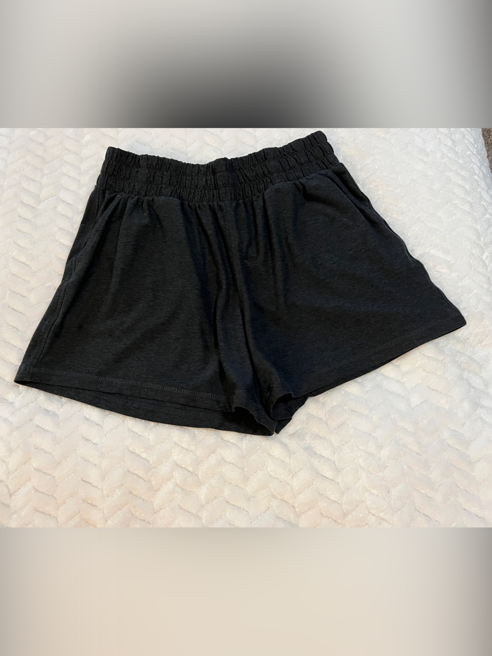 Athletic Works Black High-Rise Knit Lounge Shorts